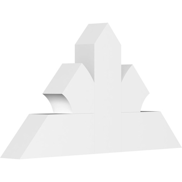 Ekena Millwork Richland Architectural Grade PVC Gable Bracket, 36"W x 19 1/2"H x 4"D x 6"F, 13/12 Pitch GBP036X20X0406RIC00 - main